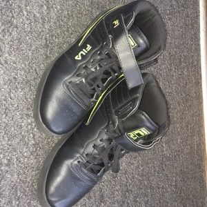 Fila Black and Neon Green size 11 1/2
